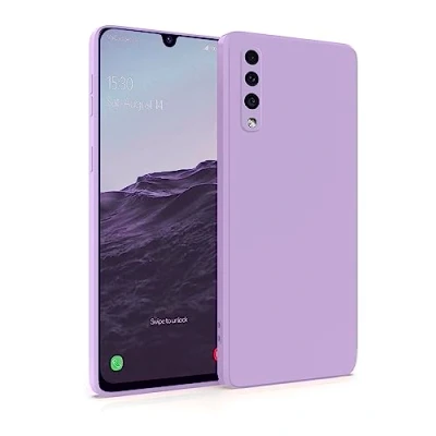 Abbildung von MyGadget Hülle für Samsung Galaxy A50 robuste Silikon Schutzhülle TPU Case Slim Silikonhülle Back Cover Kratzfest Handyhülle Matt Lila