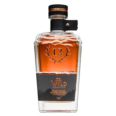 Abbildung von Brennerei Wild, Black Wood Peated Whisky, Würzig &amp; Komplex, 46% Vol., Obst Vanille Karamell Aroma, 12 Jahre Reifung, Premium Qualität, Made in Germany