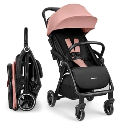Abbildung von KikkaBoo Kinderwagen Buggy CIELA, bis zu 22 kg, Automatisches Zusammenfalten Verstellbare Rückenlehne, Geringes Gewicht, Kompakt, Kabinengröße, Rosa