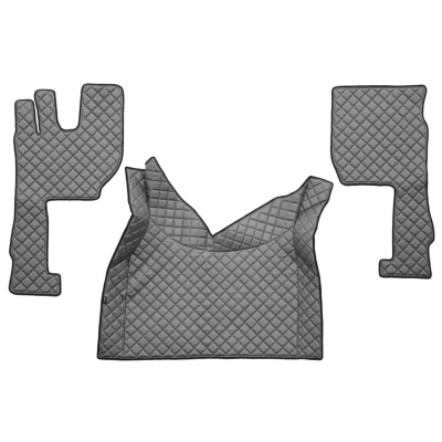Abbildung von F CORE FL08 GRAY Fußmattensatz Eco Leder vorne 3 grau