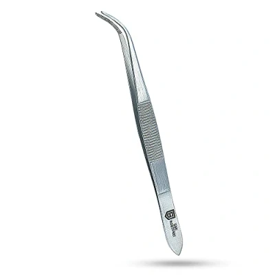 Abbildung von SMI 12,5 cm Pinzette Anatomisch Gebogene Rostfrei Edelstahl Hobby gezackte DIY Handwerk