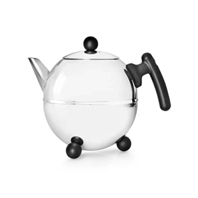 Abbildung von Bredemeijer Teekanne Duet® Bella Ronde, 1,5 l, hochglanzpoliert, schwarze Beschläge