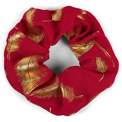 Abbildung von styleBREAKER Zopfhalter, 1 tlg., XXL Scrunchie Haargummi mit Metallic Federn