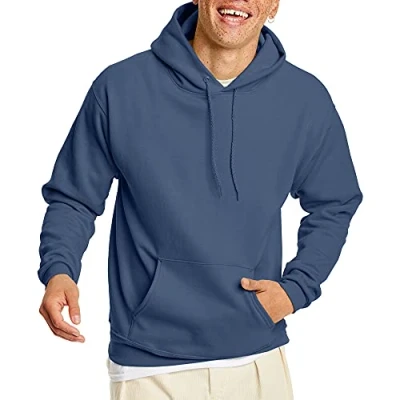 Abbildung von Hanes Herren Sweatshirt EcoSmart Fleece Hoodie Baumwollmischung Kapuzenpullover Plüsch Pullover Hoodie, Hell, blau, XXX Large