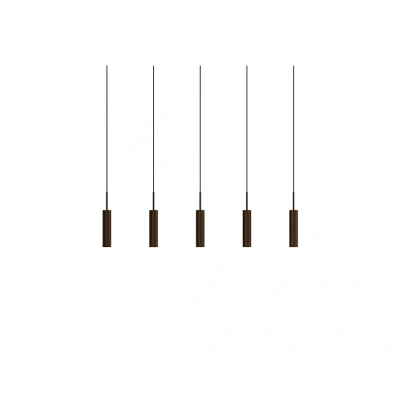 Abbildung von Audo Hängeleuchte Tubulaire Rail, 5 flg., bronzefarben, Alu