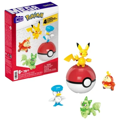 Abbildung von Mega Pokémon Bausatz Paldea Region Team 79 Teile