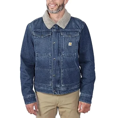 Abbildung von Carhartt Jeansjacke Relaxed Fit Denim Sherpa Lined Jacket