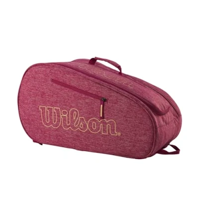 Abbildung von Wilson Padel Tasche Team, Für bis zu 4 Schläger, Rot / Creme