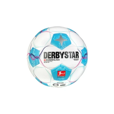 Abbildung von Derbystar Equipment Bundesliga Brillant APS HIGH Visible V24 Spiel Fußball, Herren, Größe: 5, Weissblau
