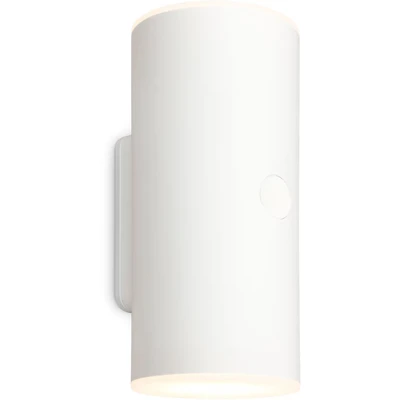 Abbildung von BRILONER LED Wandlampe Akku mit Touch, dimmbar in Stufen, 15 min. Timer, Aussenlampe, Wandleuchte aussen, Strahler außen, Außenleuchte, Außenwandleuchten, 15,5x7x8 cm (HxBxT), Weiß