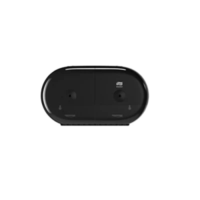 Abbildung von Tork SmartOne® Mini Doppelrollenspender für Toilettenpapier Schwarz T9, Hohe Kapazität, Elevation Linie, 682008