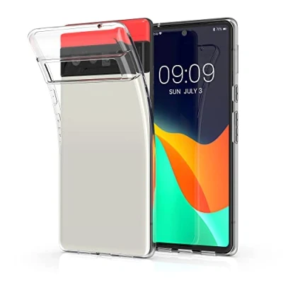 Abbildung von kwmobile Hülle kompatibel mit Google Pixel 6 Pro Silikon Handyhülle Transparent Handy Case in