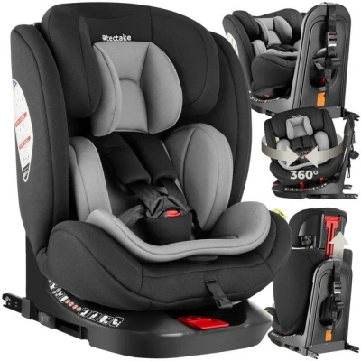 Abbildung von tectake Autokindersitz Drehbarer Autositz, Ab Geburt verwendbar, für Körpergrößen von 40 cm bis 150