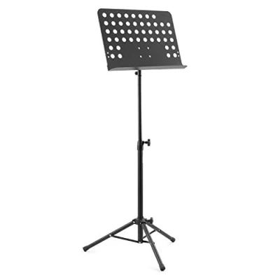 Abbildung von TIGER MUS7 BK Orchester Notenpult, Metallkonstruktion, voll verstellbarer Notenständer, Schwarz