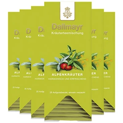 Abbildung von Dallmayr Alpenkräuter, 25 Aufgussbeutel, 0.05 von FROG.coffee
