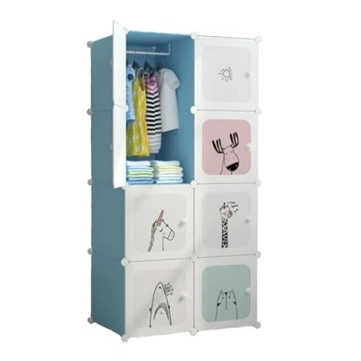 Abbildung von MAGIC SELECT Kinder Kleiderschrank, Modulregal, Kinderkleiderschrank, modularer Organizer, Aufbewahrungsregal für zu Hause, 8 Module, 140x105 cm