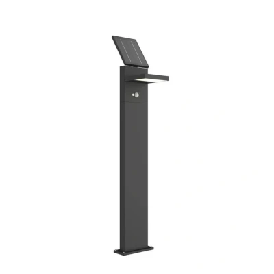 Abbildung von Lucande LED Solarwegelampe Silvan, 100cm, Sensor, grafitgrau