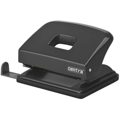 Abbildung von Centra HP20 Locher (Kunststoff, für 20 Blatt, mit Anschlagschiene) schwarz