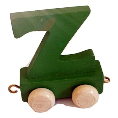 Abbildung von FunWorldToys® Buchstabenzug Bunt Holzeisenbahn Namenszug aus Holz (Buchstabe Z)
