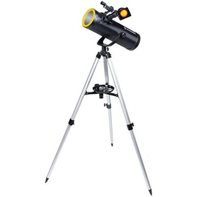 Abbildung von Bresser Teleskop Solarix 114/500 mit Smartphone Kamera Adapter und Sonnenfilter für Beobachtungen der Sonne im Weisslicht, Himmels Erdbeobachtungen