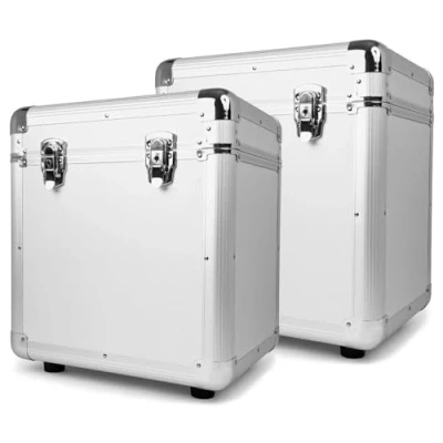 Abbildung von Plattenkoffer Set für 150 Schallplatten Power Dynamics RC100 Silber