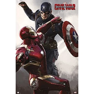 Abbildung von Grupo Erik Editores Captain America Civil War Cap VS Iron Man Poster,