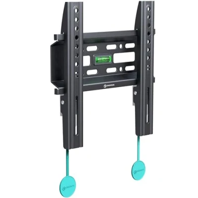 Abbildung von ONKRON Fernseher Wandhalterung für 17 43 Zoll Bildschirme bis zu 30 kg Feste Fernseh Monitor mit max VESA 200x200 TV Ultra Slim Flach Schwarz FM1