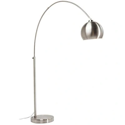 Abbildung von Kare Design Stehleuchte Lounge Satin Small Deal Econo, Bogenleuchte modern, Stehlampe silber, (H/B/T) 163 x 30 175 cm