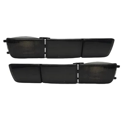 Abbildung von Front Blinker Blinkleuchten lange Blenden Schwarz Set Links+Rechts Stoßstangenblinker für VW Golf 3 Vento