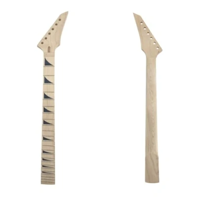 Abbildung von Yinfente Unlackierter E Gitarren Hals, Ersatz für 24 Bünde, 648 cm, Griffbrett aus Ahornholz
