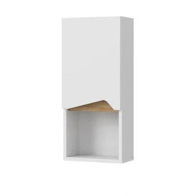 Abbildung von Vicco Hängeschrank Marelle, Weiß/Artisan Eiche, 30 x 67 cm mit Tür und offenem Fach