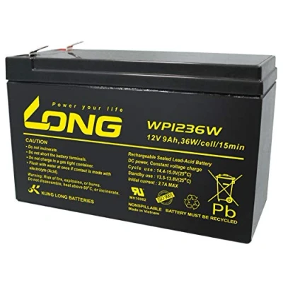 Abbildung von Kung Long Blei Akku 12V 9Ah WP1236W hochstrom Bleigel AGM, kompatibel MP1236H, NPW45 12, HR1234WF2, UP RW1245P1