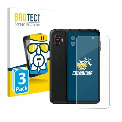 Abbildung von BROTECT Schutzglas für Samsung Galaxy Xcover 6 Pro (Display+Kamera) (3 Stück) Schutzfolie Panzer Folie Glas [Extrem Kratzfest 9H, Anti Fingerprint,