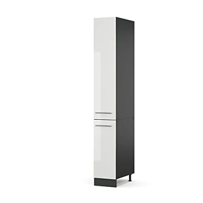 Abbildung von Vicco Hochschrank Fame Line, Weiß Hochglanz/Anthrazit, 30 cm