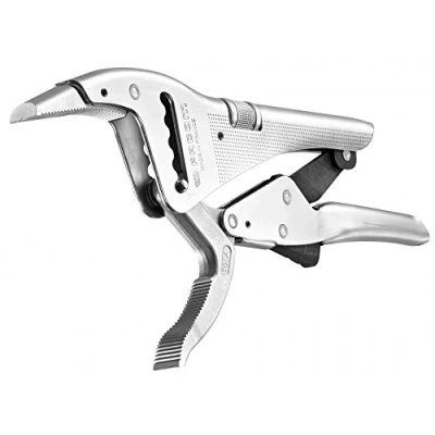 Abbildung von FACOM Gripzange mit langen Backen 501A (17 mm breite Backen, obere Backe Rille zum Halten von Rohren, nur einer Hand verwendbar, große Kapazität durch 5 fach verstellbares Rillengewerbe)