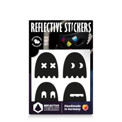 Abbildung von Reflective Berlin Unisex Erwachsene Decals Reflexaufkleber, Ghost Schwarz, Einheitsgröße