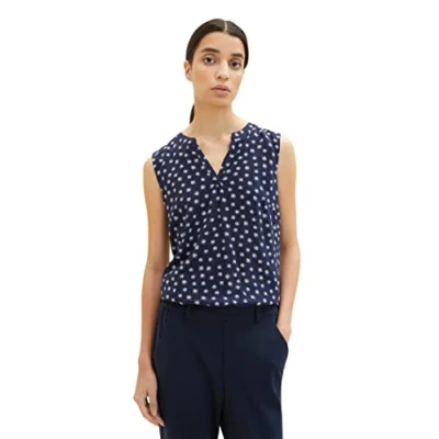 Abbildung von TOM TAILOR Damen 1037428 Bluse, 32705 Navy Dandelion Design, 32