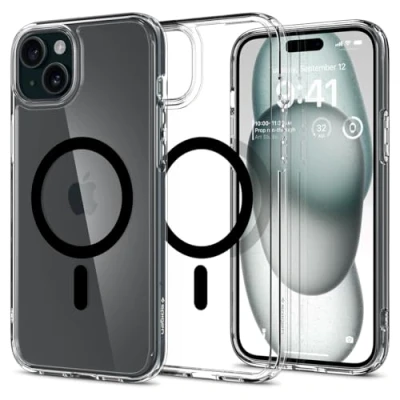 Abbildung von Spigen Ultra Hybrid TPU Magfit Back Cover Schwarz Apple iPhone 15 Plus