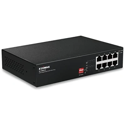 Abbildung von Edimax GS 1008PL V2 Langstrecken 8 Port Gigabit Ethernet PoE+ Switch mit DIP Schalter