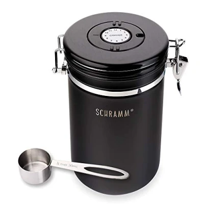Abbildung von Schramm Kaffeedose Schramm® 1800 ml in 10 Farben mit Dosierlöffel Höhe: 19cm Kaffeedosen Kaffeebehälter aus Edelstahl