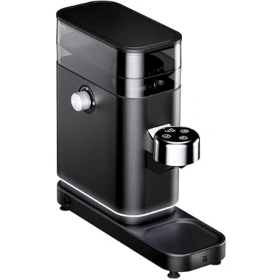 Abbildung von WMF Kaffeemühle &quot;Lumero&quot;, 150 W, Kegelmahlwerk, 180 g Bohnenbehälter, 40 Mahlgrade, Edelstahlmahlwerk, LED Display, Watt, Cromargan