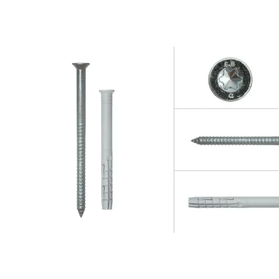 Abbildung von Rahmendübel mit Senkkopfschraube TX40 verzinkt 10 x 100 mm Pro Stück