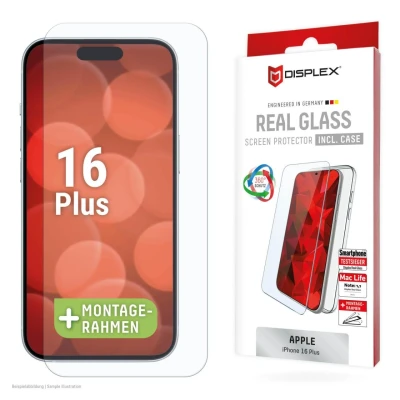 Abbildung von DISPLEX Panzerglas (10H) + Schutzhülle für Apple iPhone 16 Plus