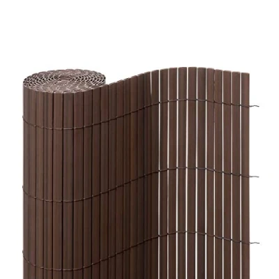Abbildung von Ventanara® Sichtschutzmatte PVC Sichtschutzzaun Sichtschutz Windschutz für Garten Balkon Terrasse (160 x 400 cm, Braun)