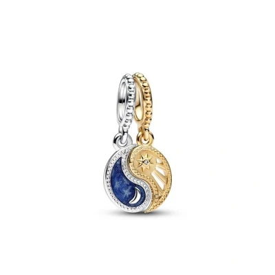 Abbildung von Pandora Twotone Splittable SUN MOON Dangle Charm, Damen, Größe: One Size, Sterling silver and gold plated