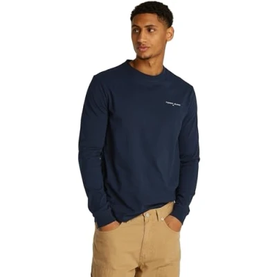 Abbildung von Tommy Jeans TEE Langarmshirt, Herren, Größe: 54, Dark night navy