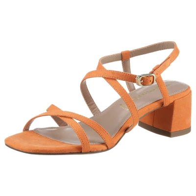 Abbildung von Tamaris Riemensandalette, Damen, Größe: 39, Orange Schuhe