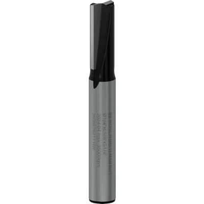 Abbildung von Bosch Professional 2608628411 Fräser Bit / Nutfräser, gerade, zweischneidig, 6,35 mm Durchmesser, Hartmetall