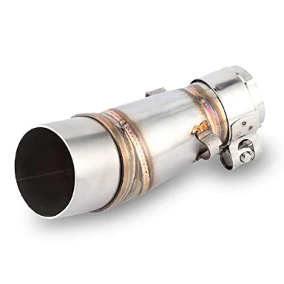 Abbildung von Motorrad Auspuff Middle Link Pipe,KIMISS Edelstahl Slip On Rohr Adapter Stecker Für Z250 /Ninja 250 300 2013 2016