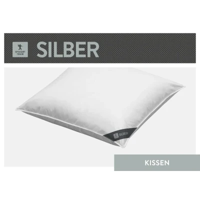 Abbildung von SPESSARTTRAUM 3 Kammer Kopfkissen &quot;Silber&quot;, Füllung: Außen: 100% Daunen; Innen: Federn, Bezug: Baumwolle, (1 St.), hergestellt in Deutschland, allergikerfreundlich